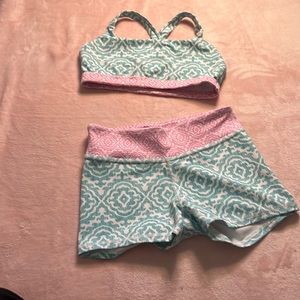 Sylvia p, child 12, teal and pink, active wear set
